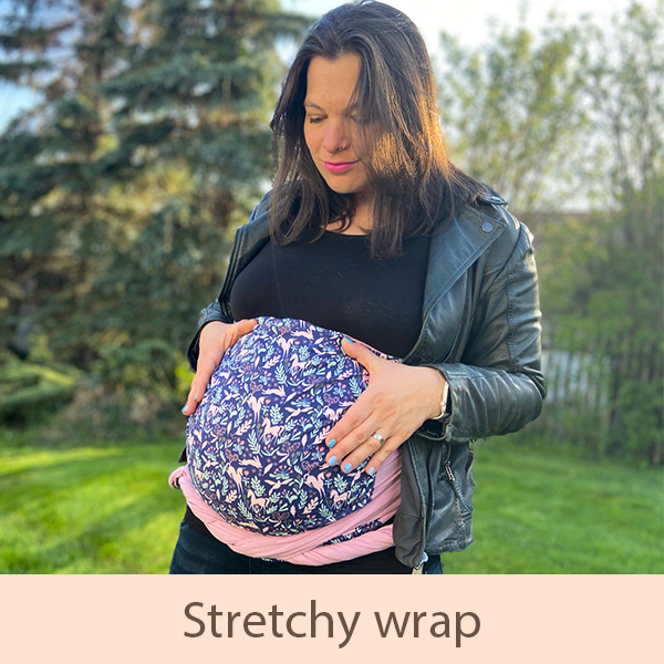Stretchy wrap for expecting mom